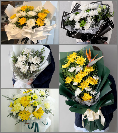 山东青岛平度市蓼兰镇和平村白事花束代送